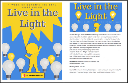 Live the Light: 4-Week Children's Ministry Curriculum