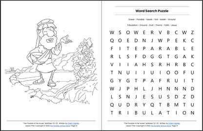 The Parable of the Sower (Matthew 13:1-13) Printable Bible Lesson & Sunday School Activities