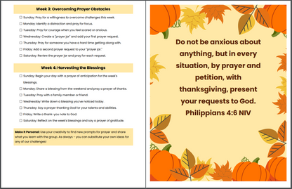 Pumpkin Prayer Challenge: 4-Lesson Sunday School Curriculum for Kids