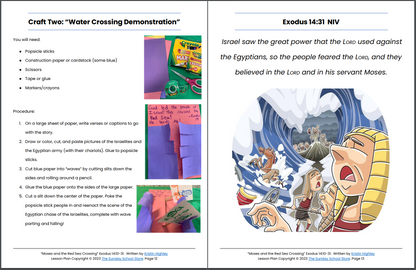 Moses and the Red Sea Crossing (Exodus 14:10-3)1Printable Bible Lesson & Sunday School Activities