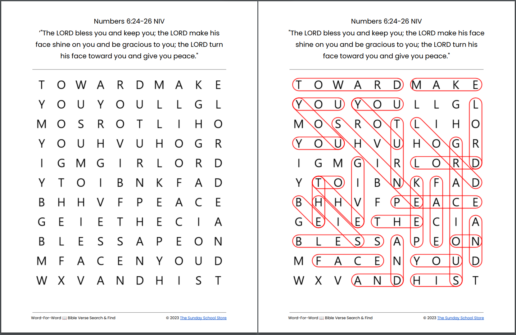FREE Lord's Prayer Word Search Printable