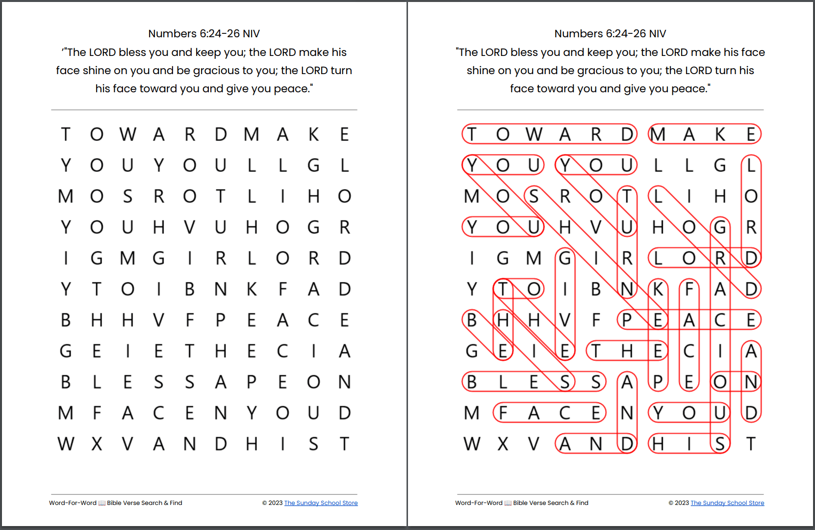 FREE Lord's Prayer Word Search Printable