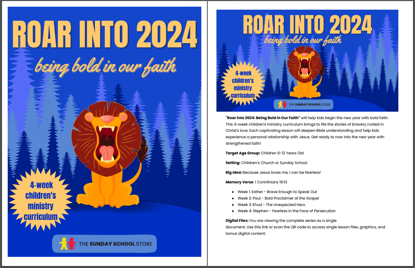 Esther - Brave Enough to Speak Out 🦁 Free Sample Lesson from "Roar into 2024"