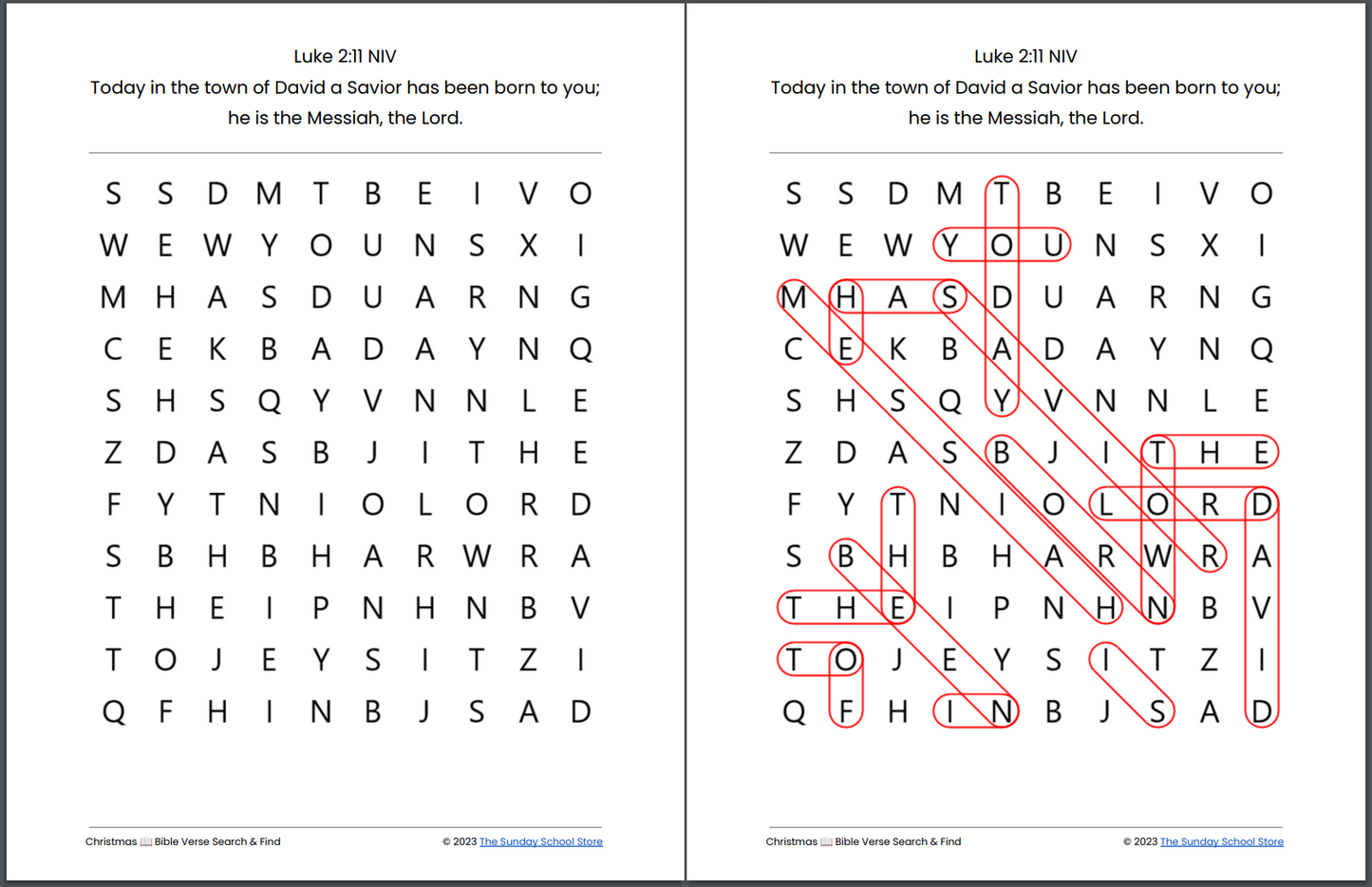 10 Free Christmas 🎄 Bible Word Search Puzzles [PDF Printable Download]