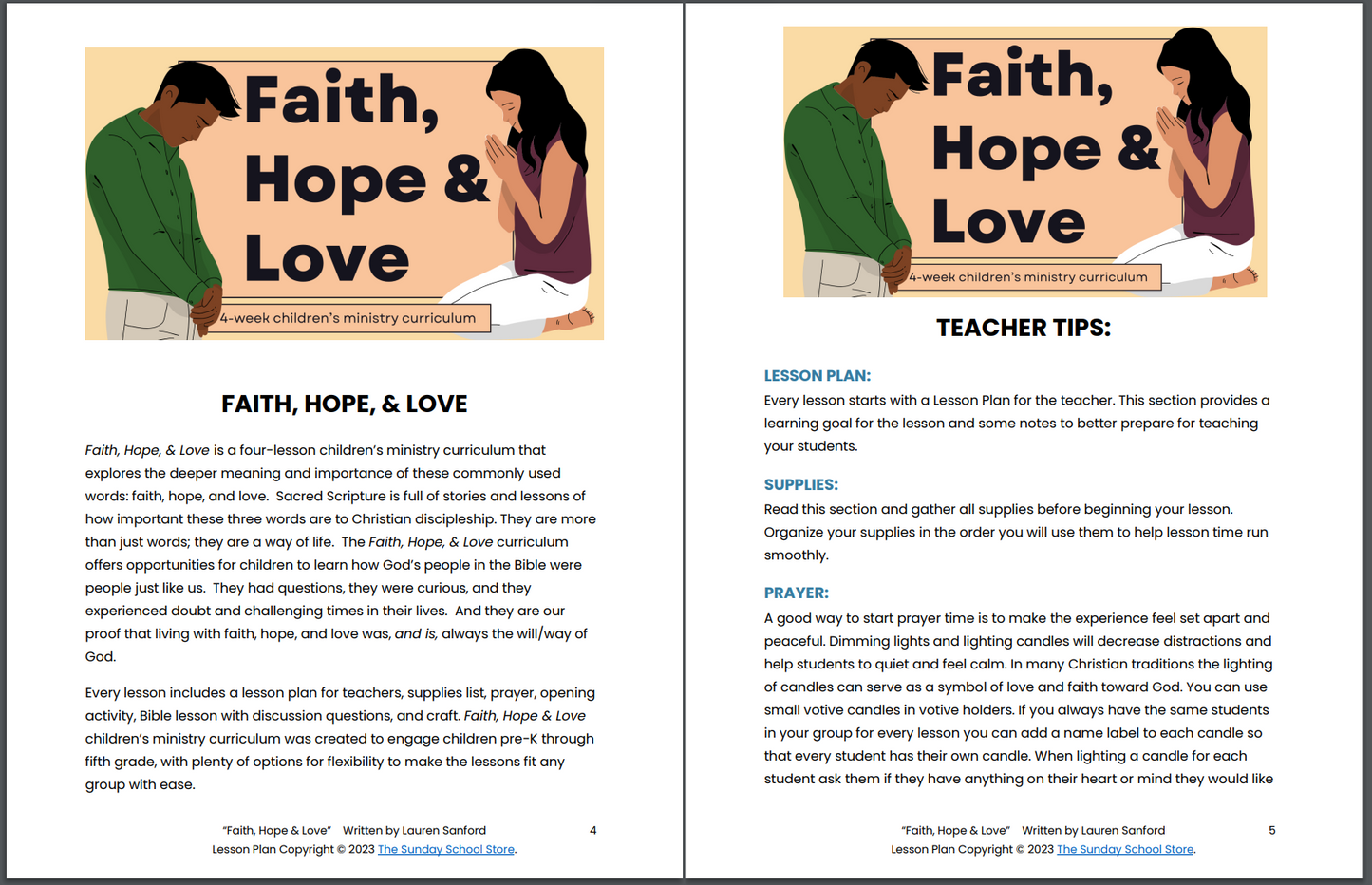 Faith, Hope, & Love: 4-Week Children’s Ministry Curriculum from 1 Corinthians 13:13
