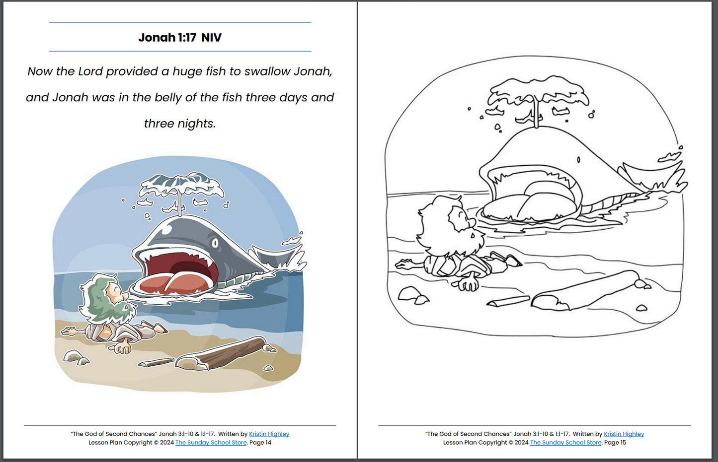 The God of Second Chances (Jonah 3:1-10) Printable Bible Lesson & Sunday School Activities