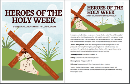 Heroes of Holy Week ⛪ 5-Lesson Sunday School Curriculum for Easter