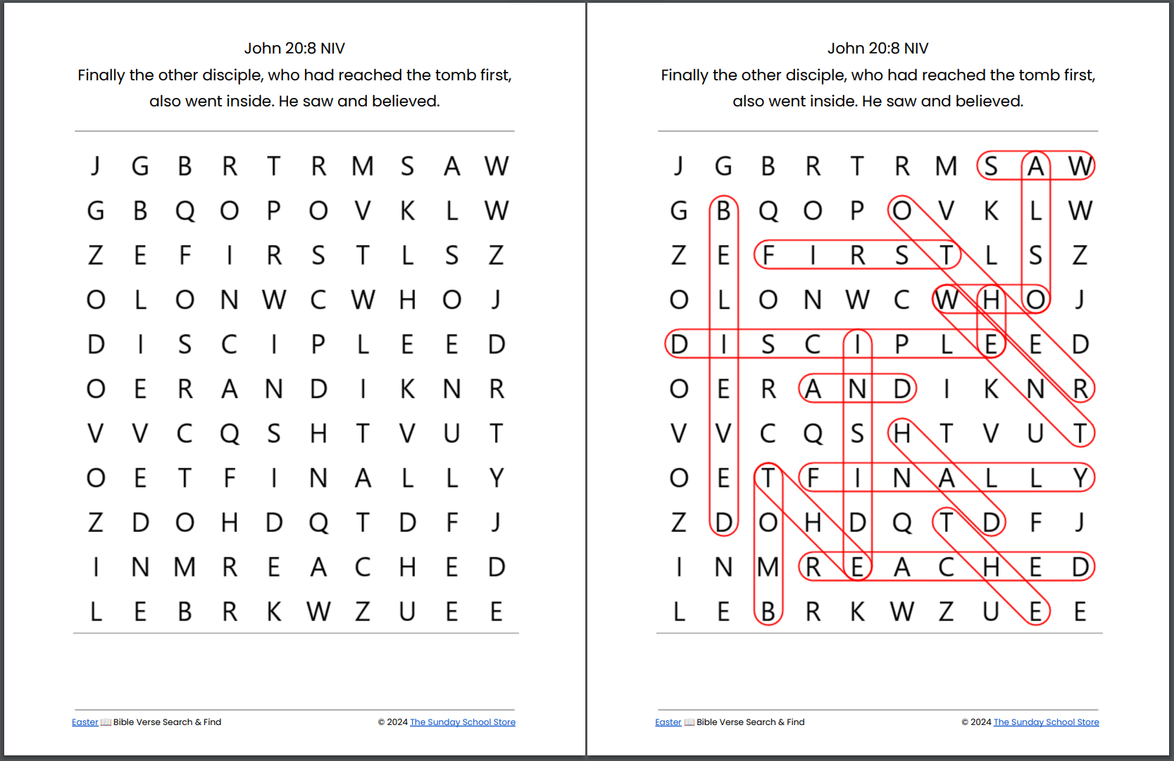 10 Free EASTER 🌄 Jesus is Alive Bible Word Search Puzzles [PDF Printab ...