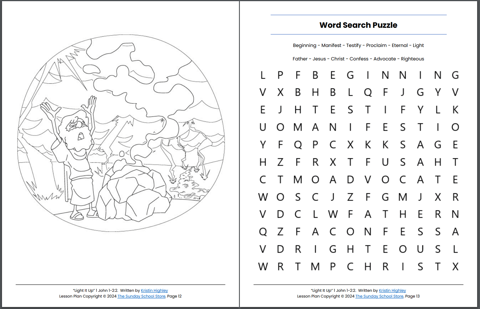 the-light-of-christ-john-1-1-2-2-printable-bible-lesson-sunday-s-sunday-school-store for Free Printable Bible Study Lessons For New Believers The Light of Christ (John 1:1 - 2:2) Printable Bible Lesson & Sunday S – Sunday School Store for Free Printable Bible Study Lessons For New Believers