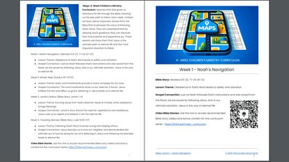 Maps: 4-Week Sunday School Curriculum for Children’s Ministry