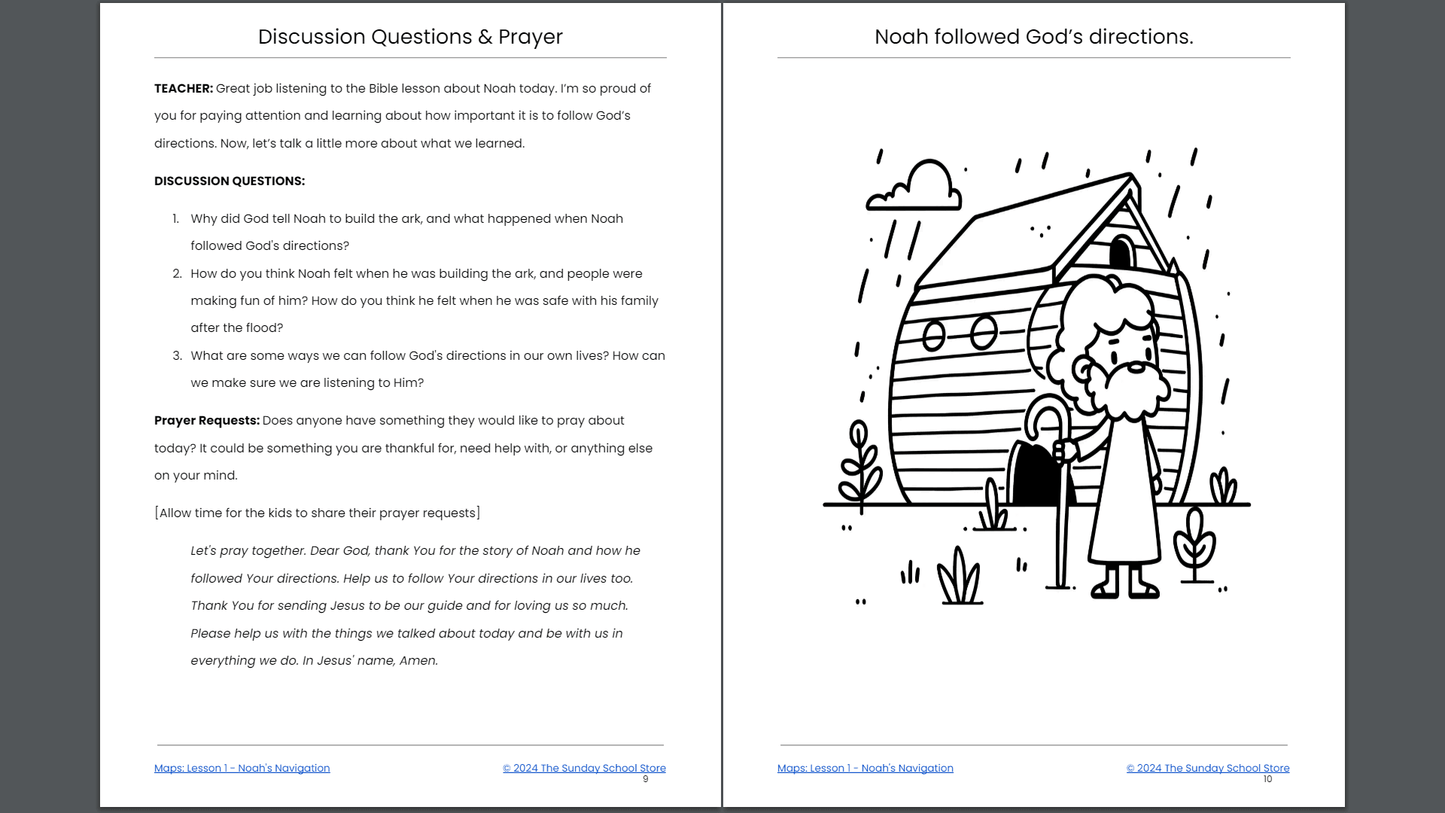 Maps: 4-Week Sunday School Curriculum for Children’s Ministry