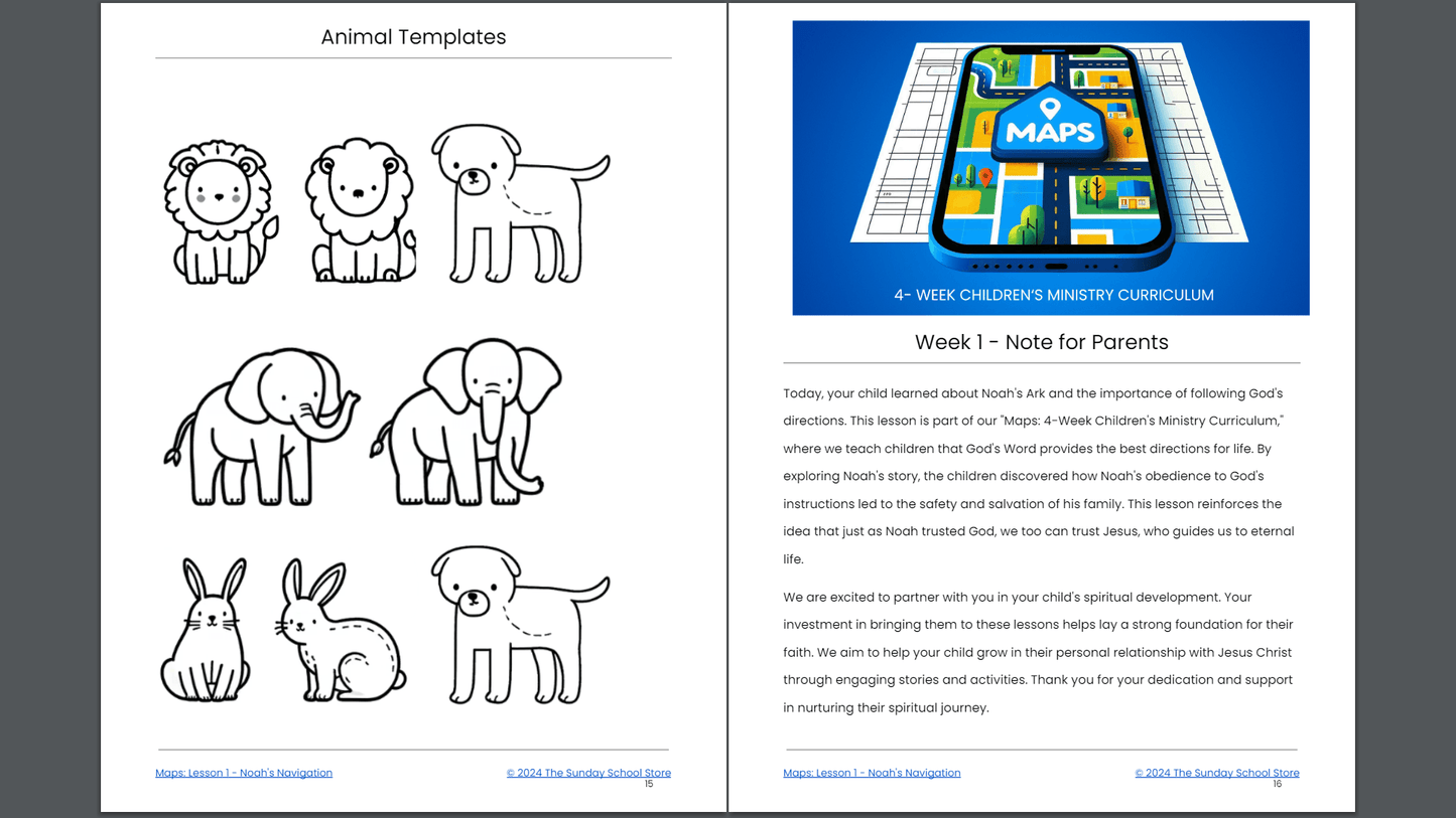 Maps: 4-Week Sunday School Curriculum for Children’s Ministry
