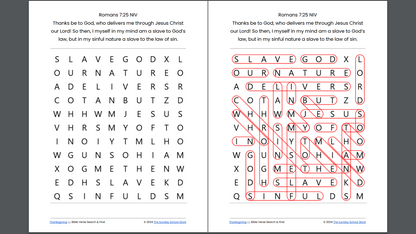 10 Free Thanksgiving 🦃 Bible Word Search Puzzles [PDF Printable Download]