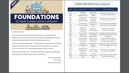 FOUNDATIONS: 52-Week Chronological Bible Curriculum for Kids  (Ages 6-12)