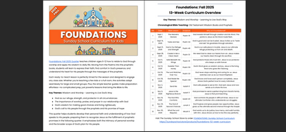 FOUNDATIONS: Sunday School Curriculum for Kid