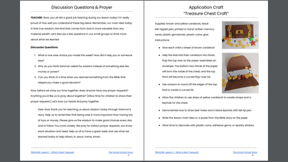 [2024 Update] Treasure: 3-Lesson Sunday School Curriculum for Children's Ministry
