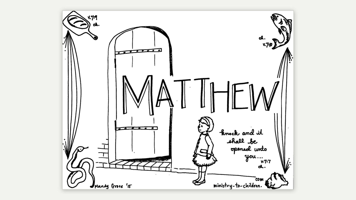 Books of the Bible coloring page - Matthew