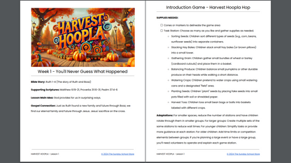 [NEW] HARVEST HOOPLA: 4-Lesson Children's Ministry Curriculum