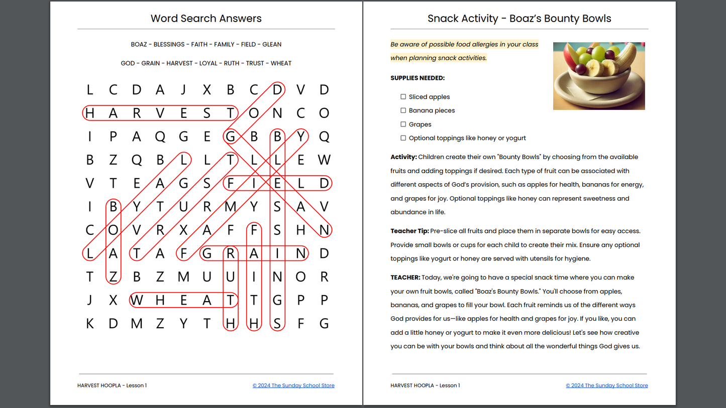 [NEW] HARVEST HOOPLA: 4-Lesson Children's Ministry Curriculum