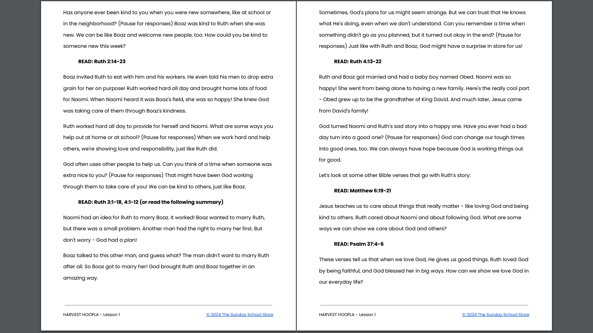 HARVEST HOOPLA: 4-Week Children’s Ministry Curriculum – Sunday