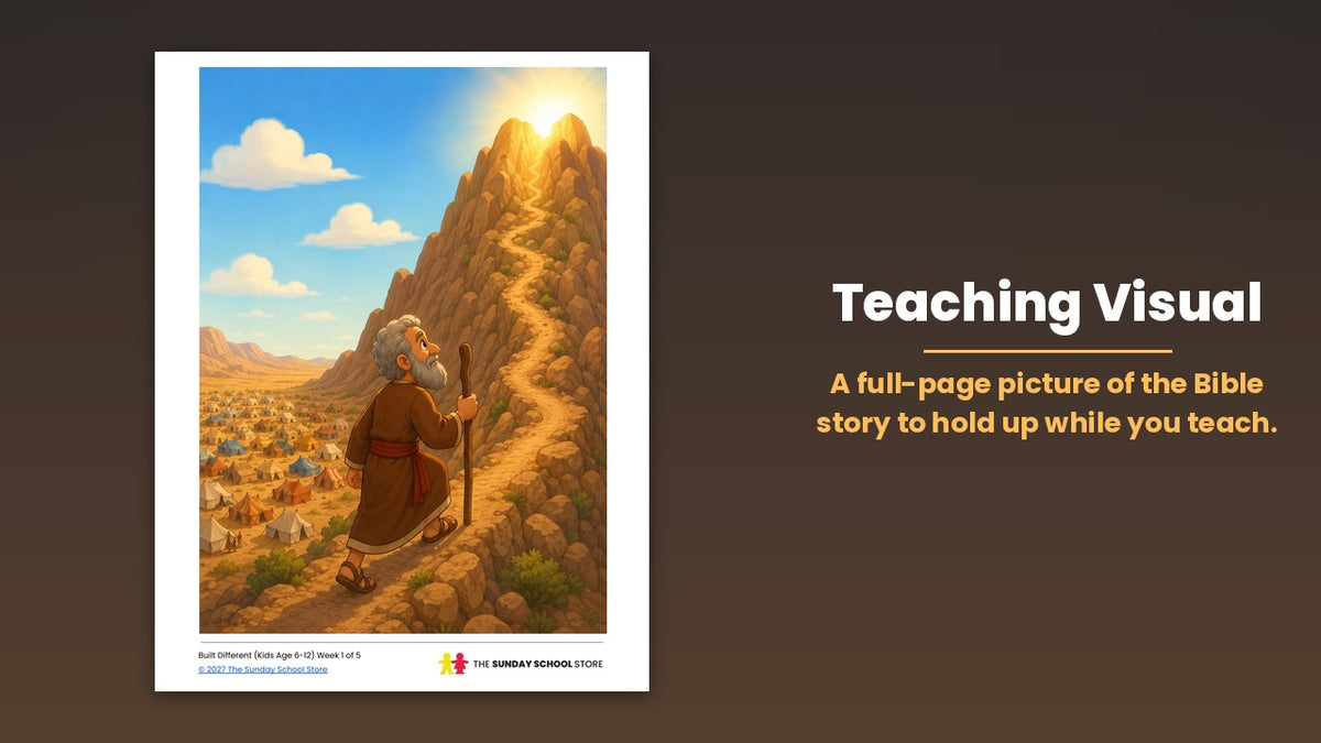 Teaching Visual from the free Ten Commandments Sunday school lesson for kids ages 6 to 12