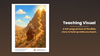 Teaching Visual from the free Ten Commandments Sunday school lesson for kids ages 6 to 12
