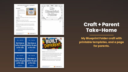Craft + Parent Take-Home from the free Ten Commandments Sunday school lesson for kids ages 6 to 12