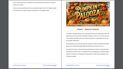 [NEW] PUMPKIN PALOOZA: 4-Lesson Fall Themed Children's Ministry Curriculum