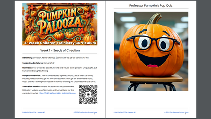 [NEW] PUMPKIN PALOOZA: 4-Lesson Fall Themed Children's Ministry Curriculum