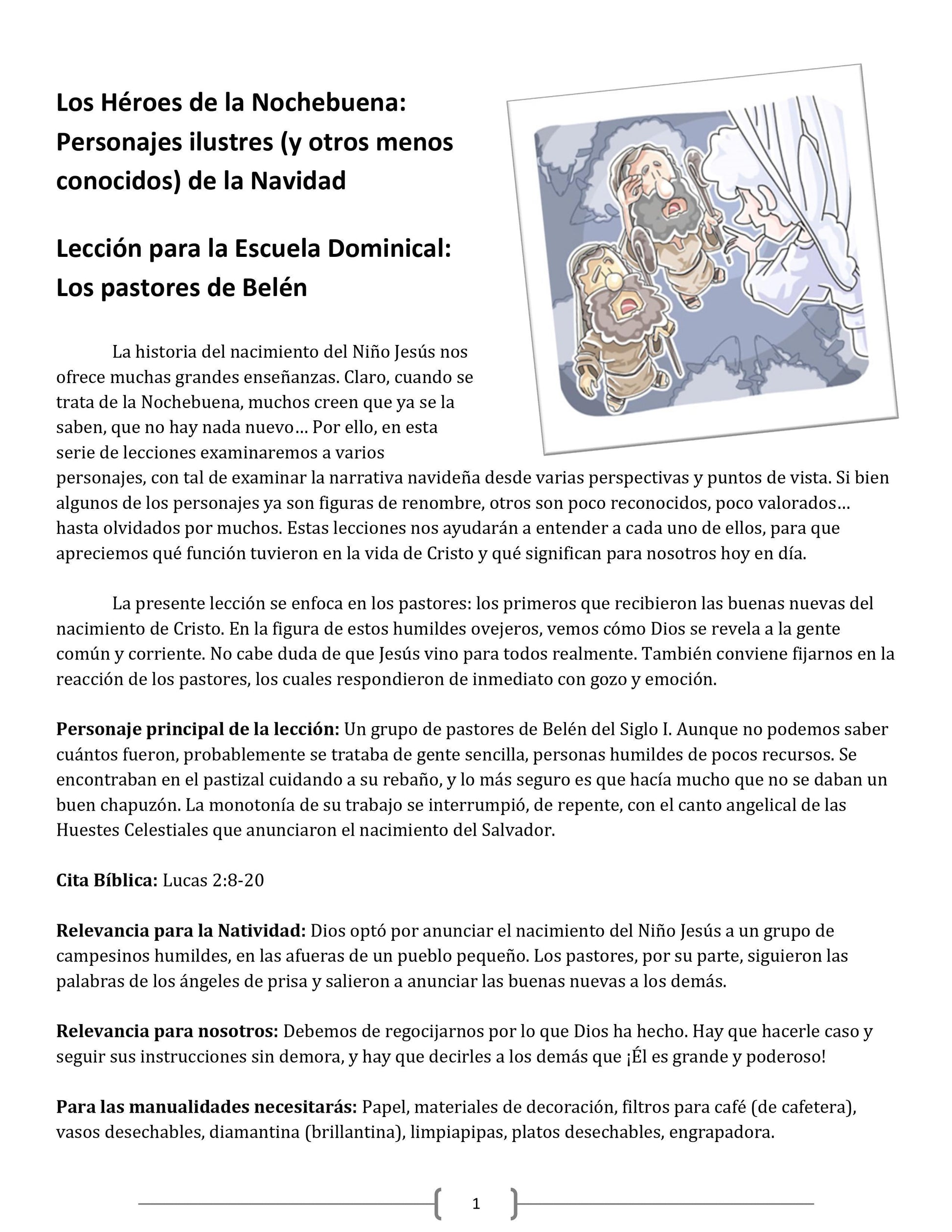 “Los Héroes de la Nochebuena”  5 lecciones bíblicas en español (5-Week Christmas Curriculum in Spanish)  (download only) - Sunday School Store 