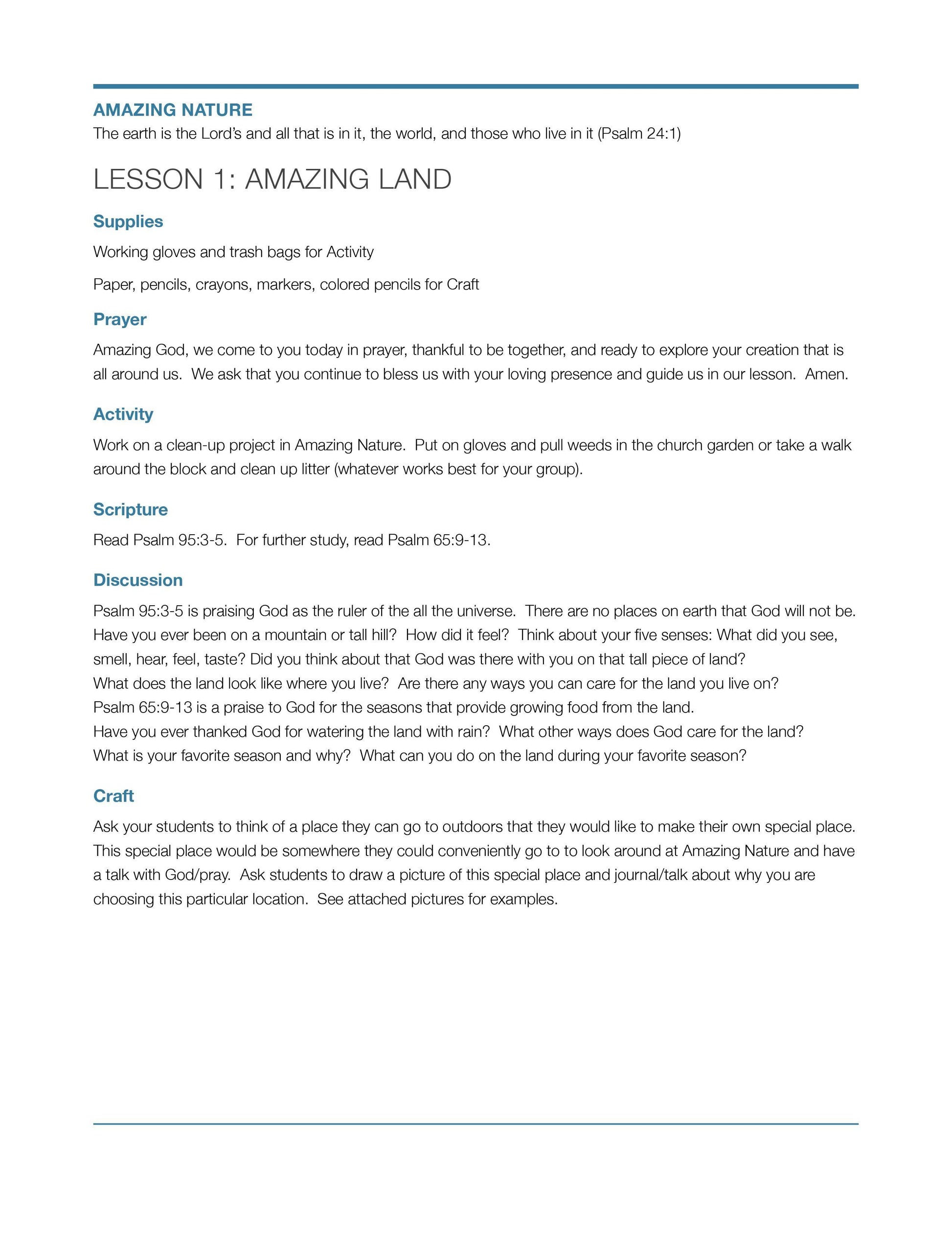 Amazing Nature: 7-Lesson Sunday School Curriculum (download only) - Sunday School Store 