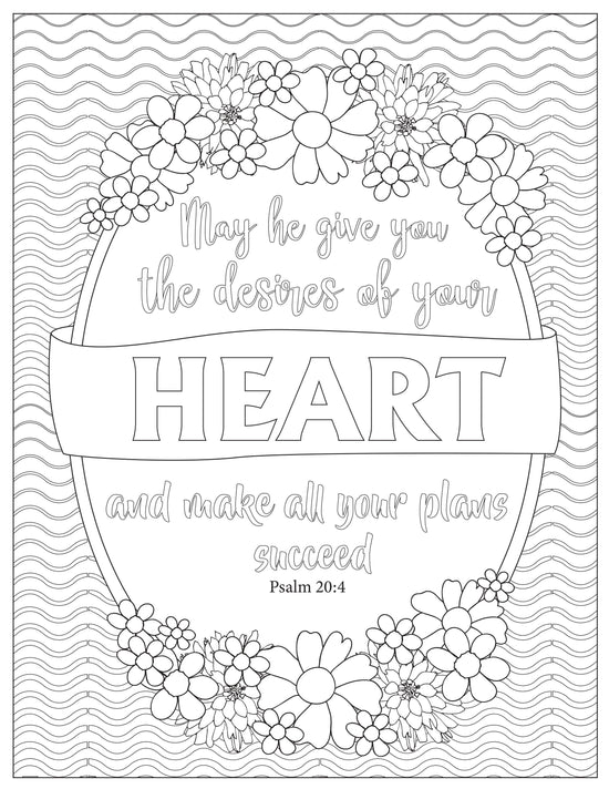 Book of Psalms: 37 Page Bible Coloring Book (download only) - Sunday ...