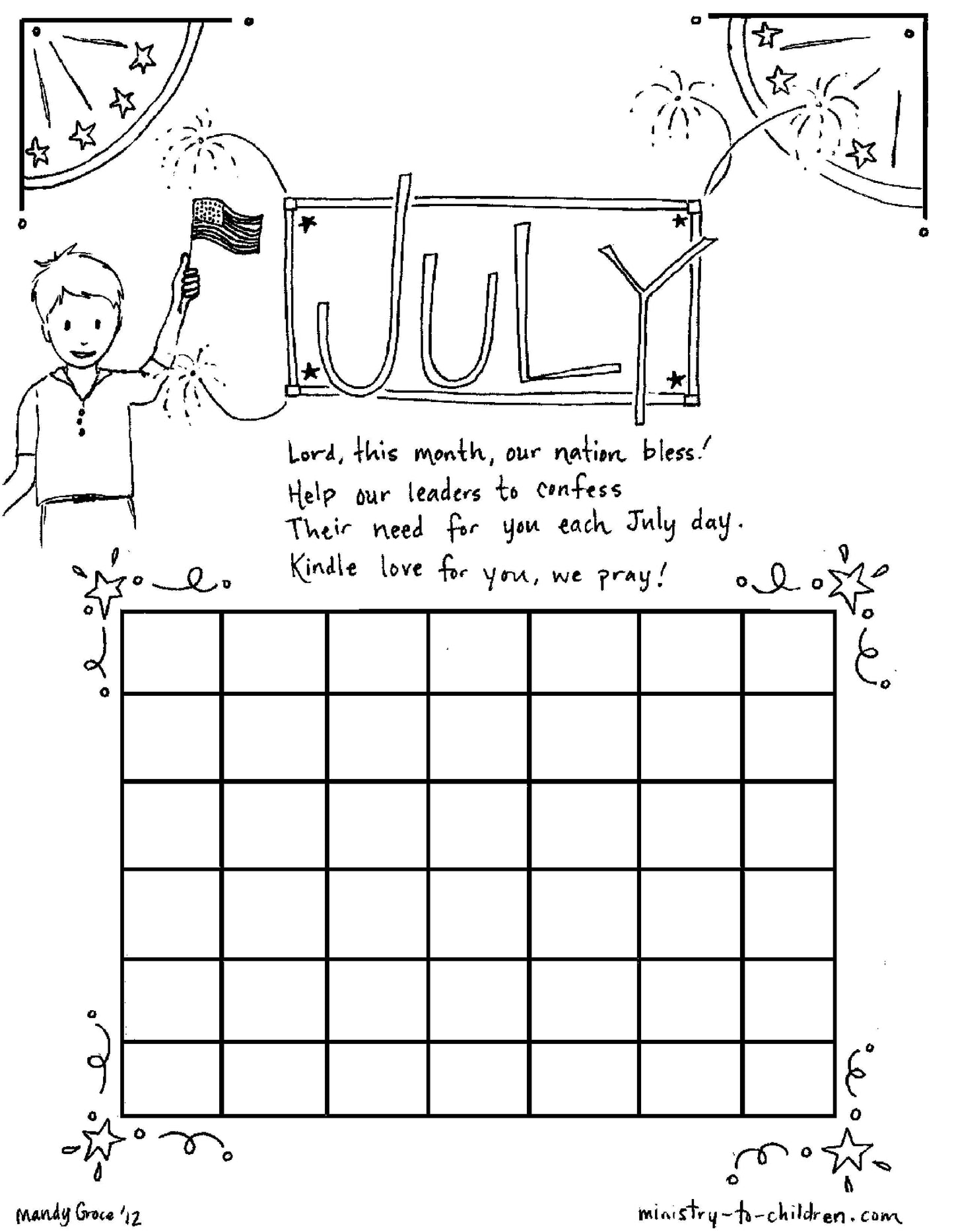 Patriotic Independence Printables (FREE) Coloring Pages for the 4th of July (6 Pages) download only - Sunday School Store 