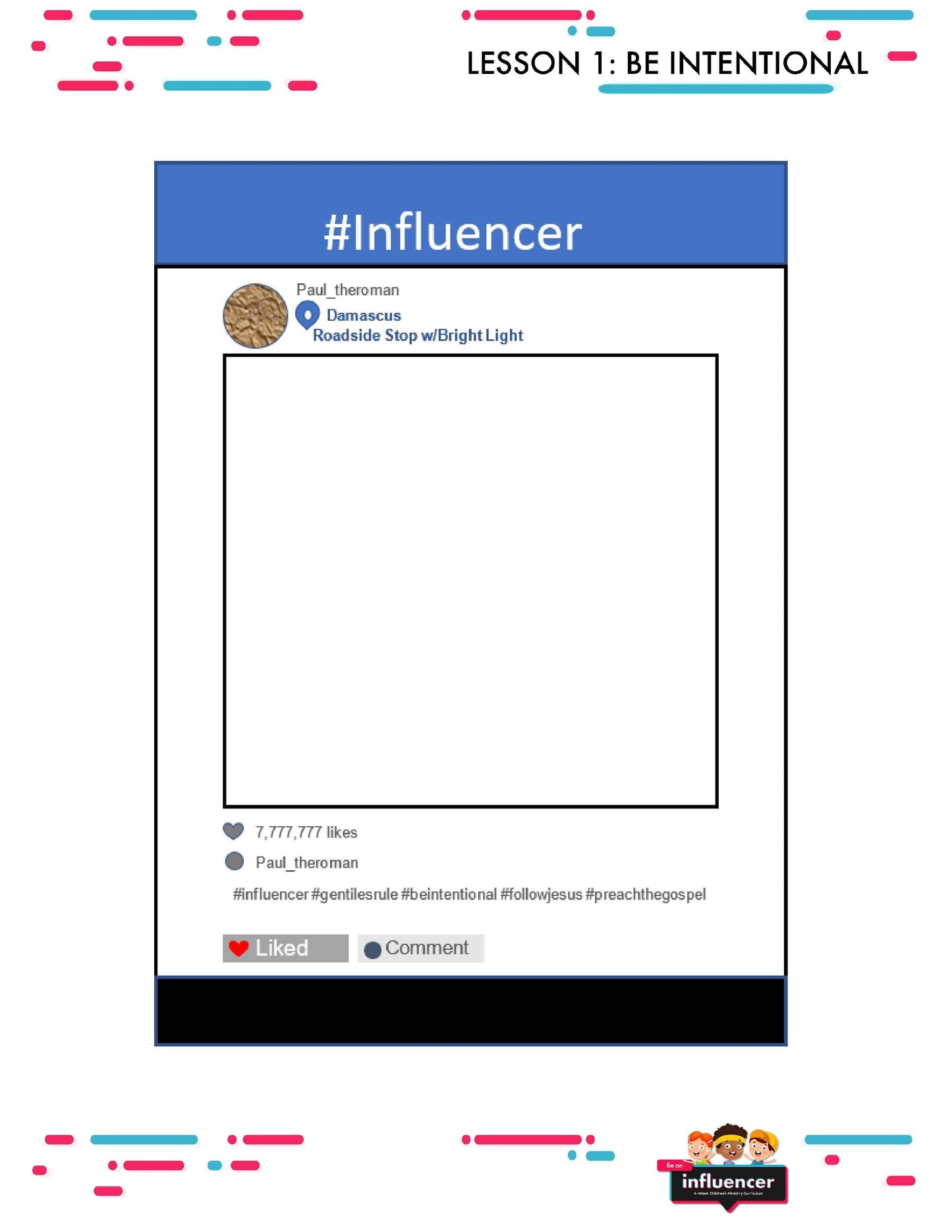 Be an Influencer: Free Sample Lesson Plan (download only) - Sunday School Store 