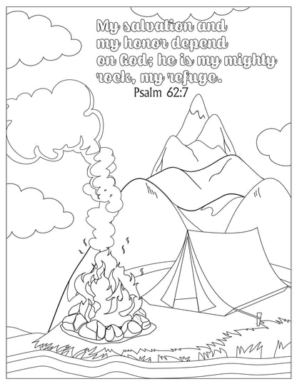 Book of Psalms: 37 Page Bible Coloring Book  (download only) - Sunday School Store 