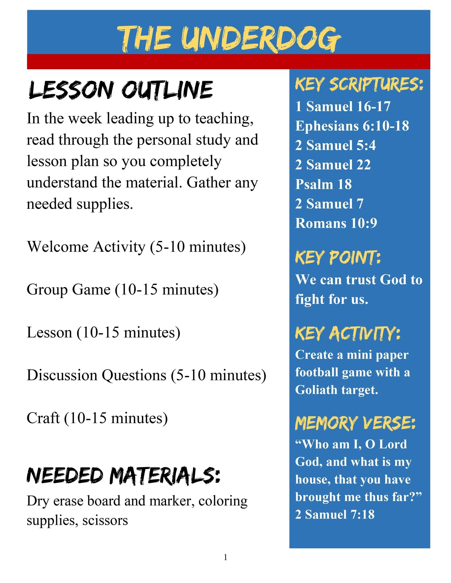 Bible Heroes: 5-Week Children's Ministry Curriculum (download only) - Sunday School Store 