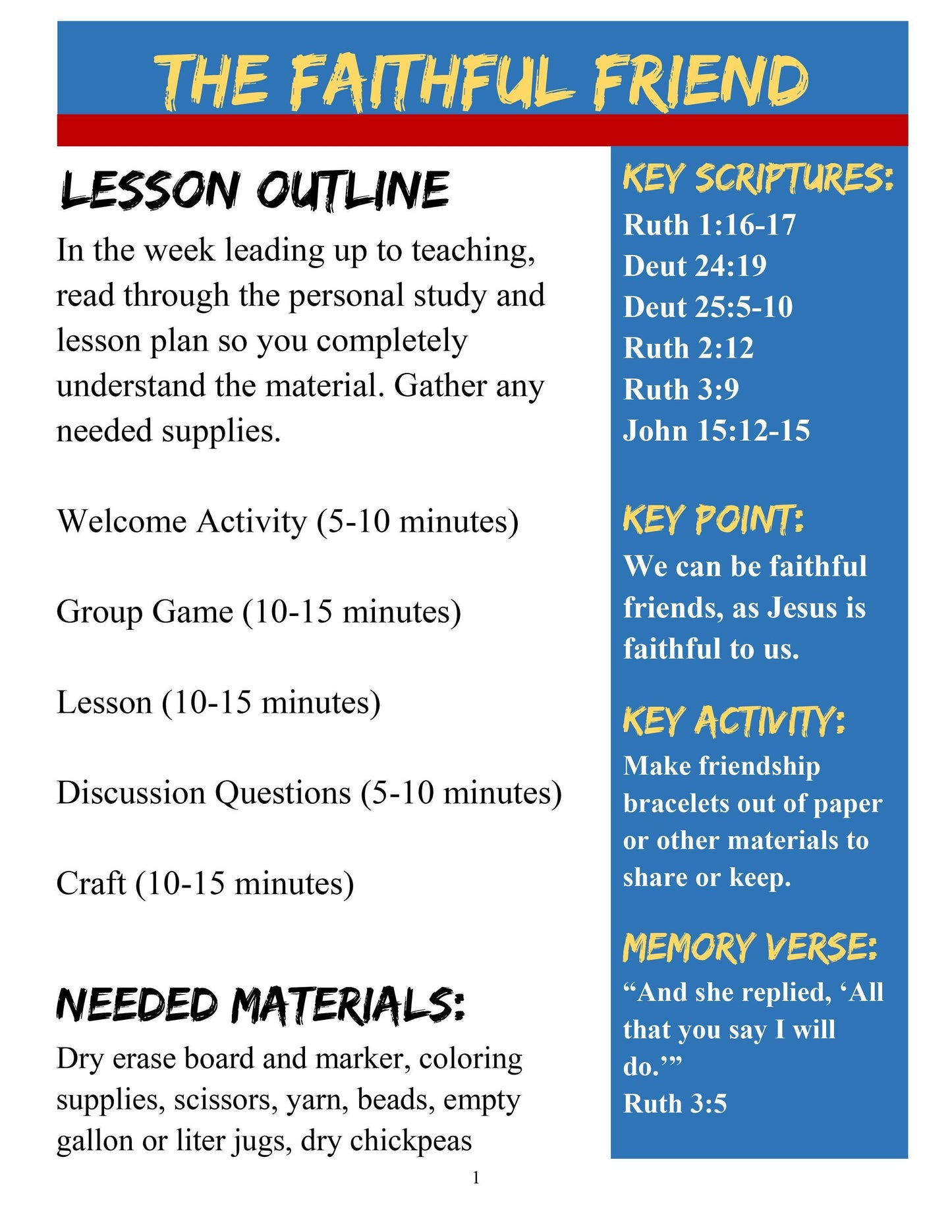 Bible Heroes: 5-Week Children's Ministry Curriculum (download only) - Sunday School Store 