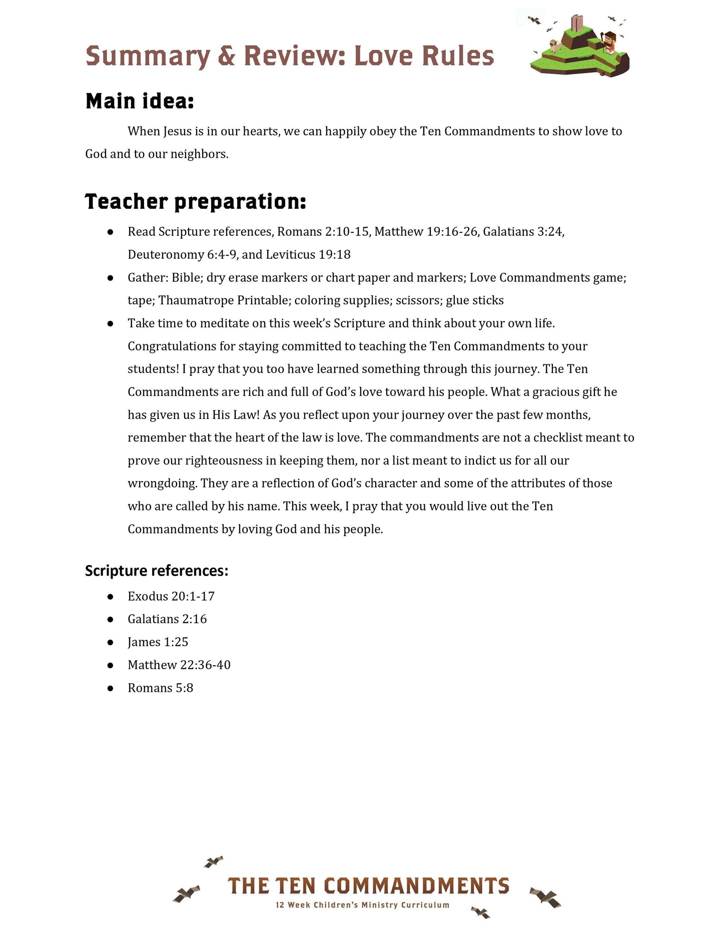 The Ten Commandments: 12-Week Children's Ministry Curriculum (download only) - Sunday School Store 