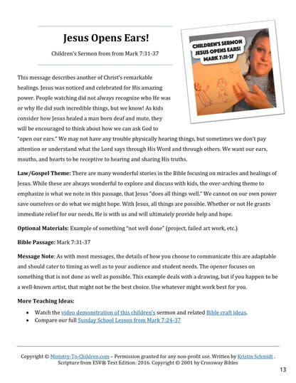 50 Object Lesson Children's Sermon Bundle (Free Download) - Sunday School Store 