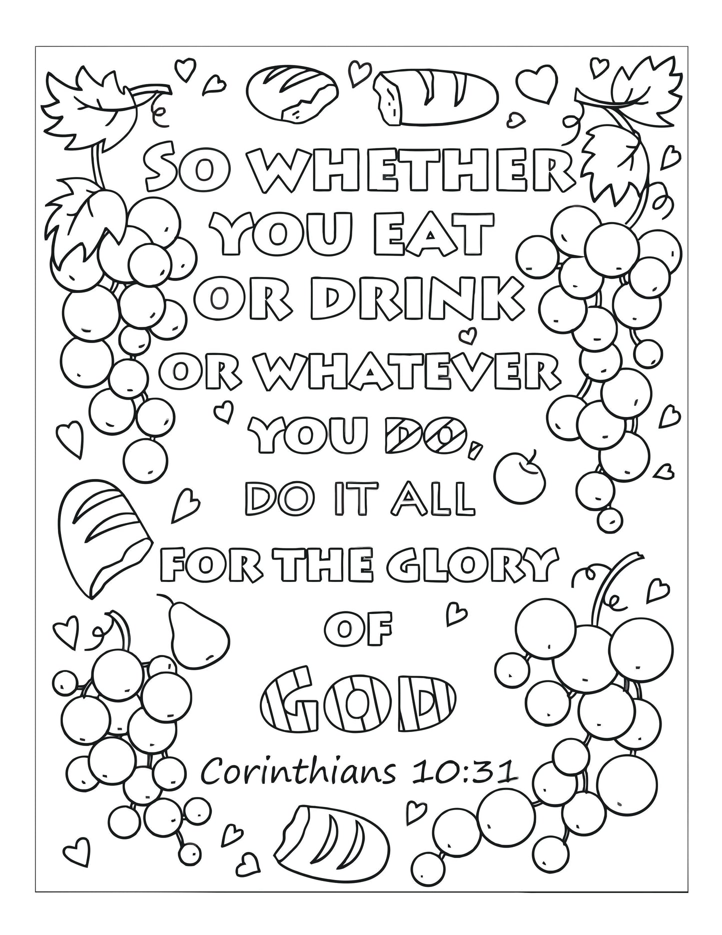 Bible Memory Verse Coloring Book (31 Pages) download only - Sunday School Store 