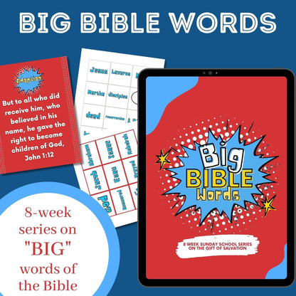 Big Bible Words 8-Week Curriculum on Salvation and Big Words (download only) - Sunday School Store 