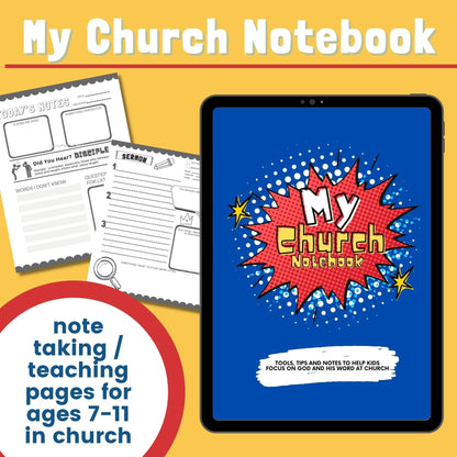 My Church Notebook -Tips, Tools & Notes to Help Children Listen to Sermons - Sunday School Store 