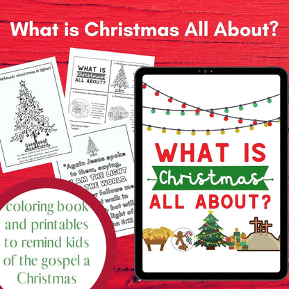 What is Christmas All About? - Gospel Coloring Book (download only) - Sunday School Store 