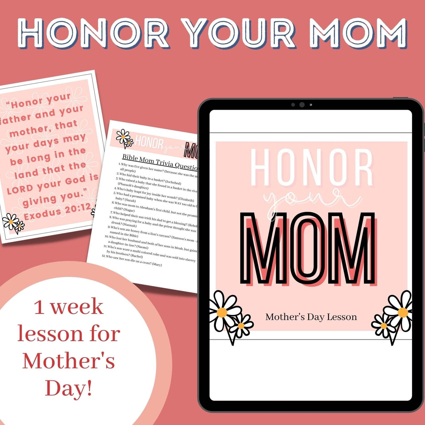 Honor Your Mom - Mother's Day Lesson (download only) - Sunday School Store 