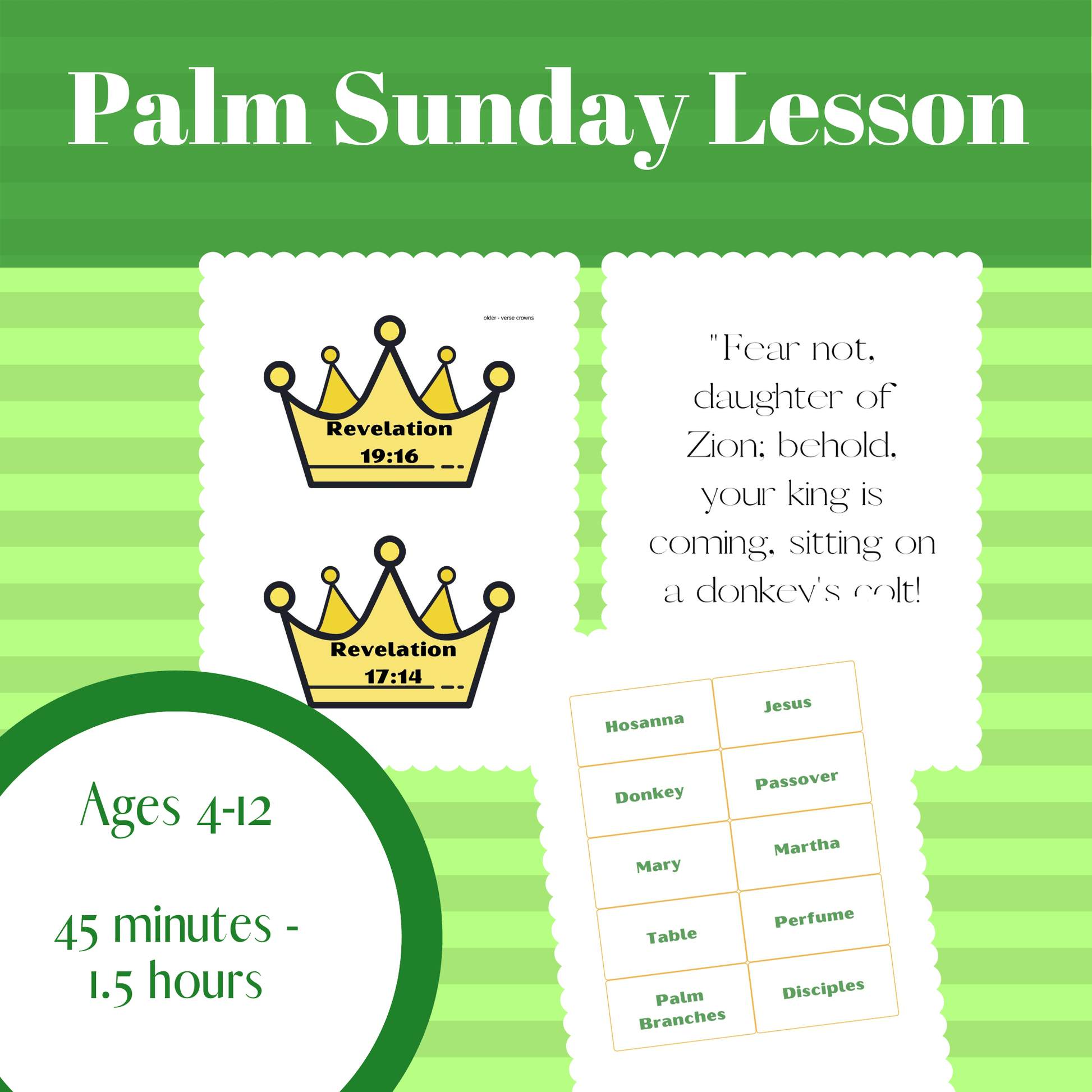 Ho Ho Hosanna: Palm Sunday Lesson (download only) - Sunday School Store 