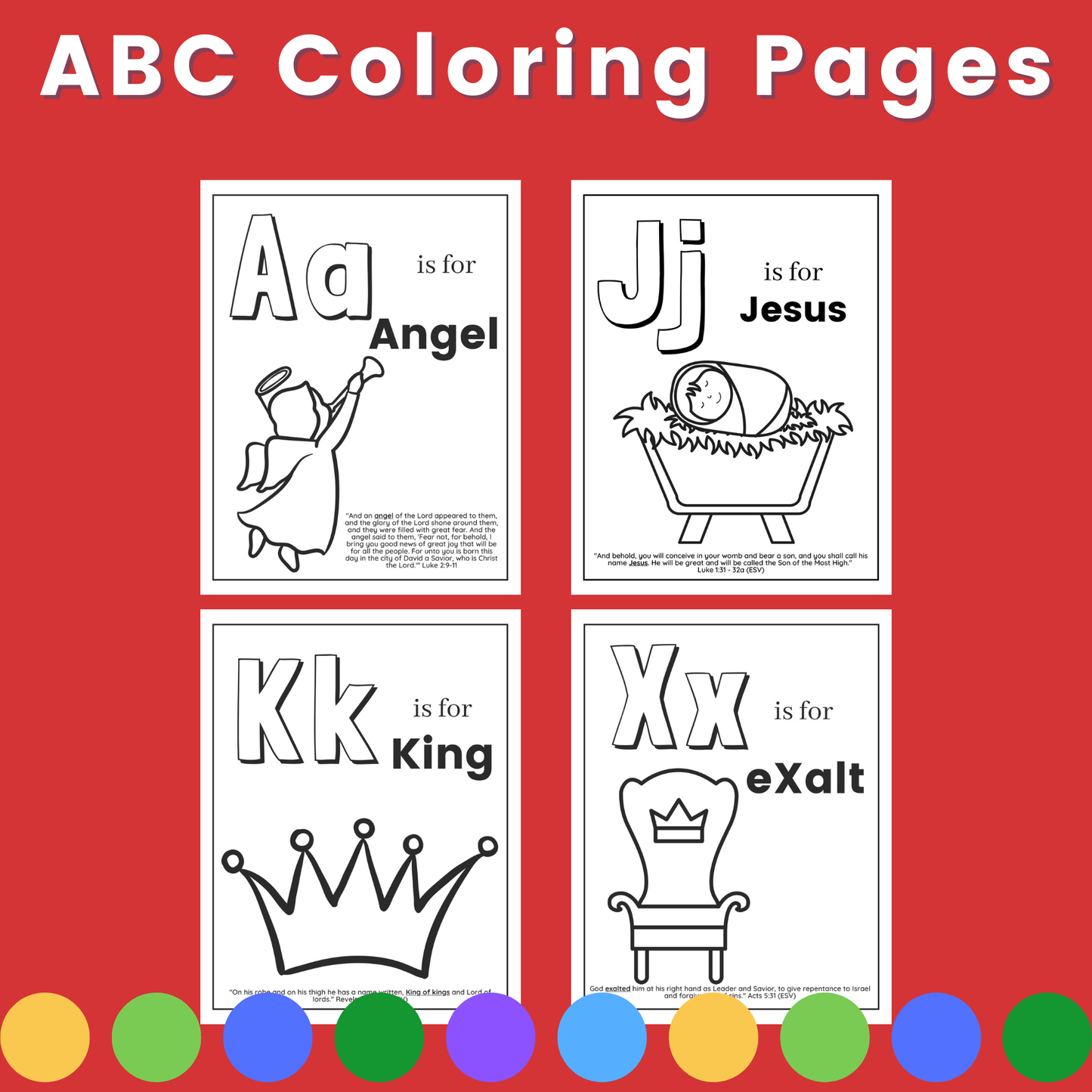 M is for Manger: Christmas ABC and Do-a-Dot Activity Book for Kids (download only) - Sunday School Store 