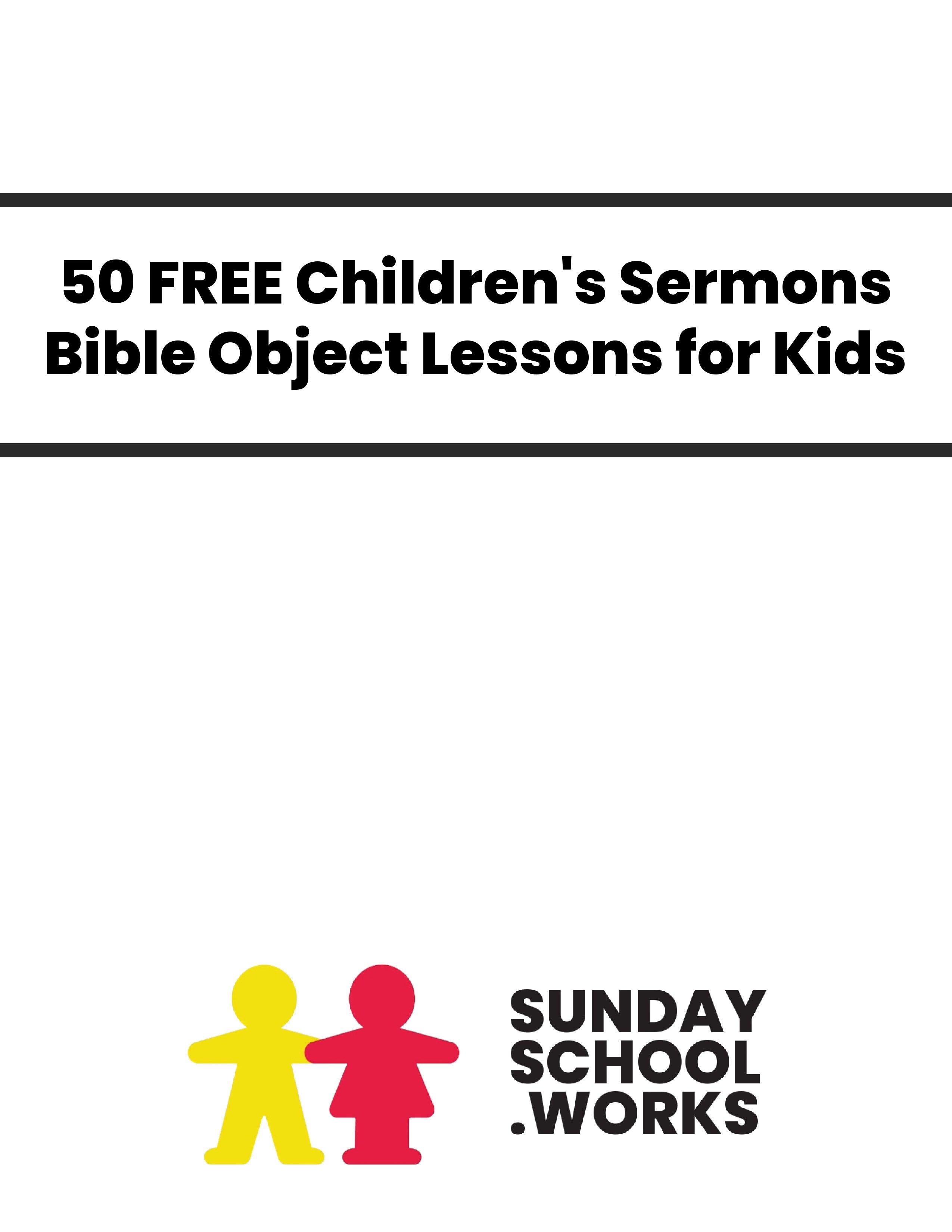 50 Object Lesson Children's Sermon Bundle (Free Download) – Sunday ...