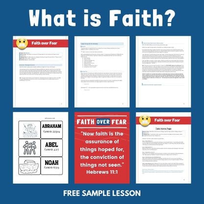 "Faith Over Fear" Free Sample Lesson (download only) - Sunday School Store 