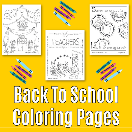 Back To School Coloring Pages (FREE)  download only - Sunday School Store 