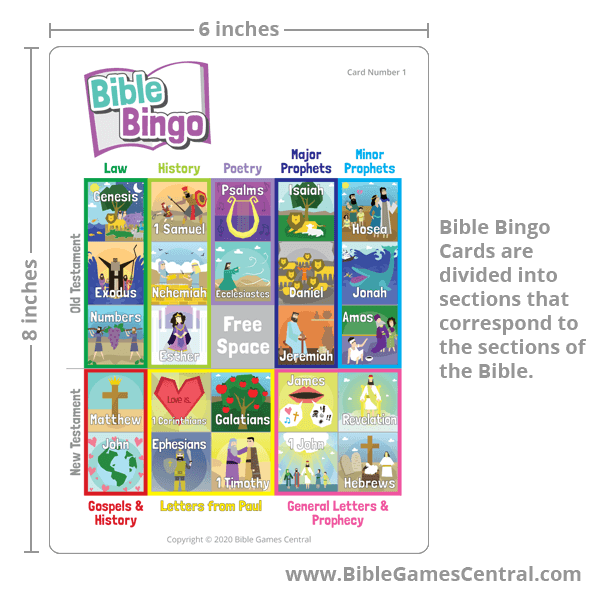 Bible Bingo Board Game for Kids (printed) - Sunday School Store 